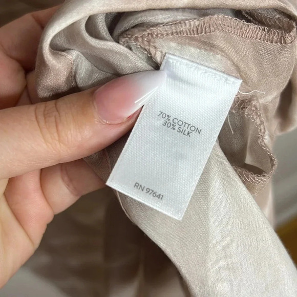 PUREJILL Silk Fawn Ombre Tye Dye Beachy Short Sleeve Popover Boho Tunic - Picture 12 of 13